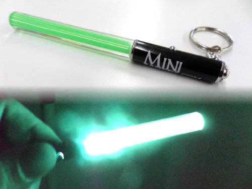 GREEN Mini Light Saber Keyring Party Clubs Light Sticks LED dance Jedi parties V. Cool RED, GREEN Or PINK (GREEN) …