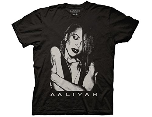 Ripple Junction Aaliyah Adult Unisex 1 Color with Name Below Heavy Weight 100% Cotton Crew T-Shirt Large Black