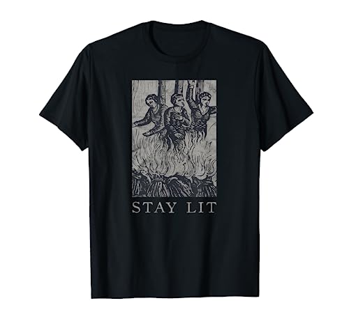 Occult Stay Lit Satan Devil Hell Unholy Antichrist Witch Short Sleeve T-Shirt
