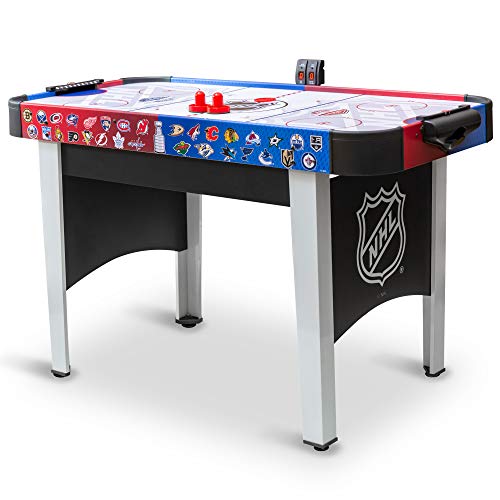 48' Mid-Size NHL Rush Indoor Hover Hockey Game Table; Easy Setup, Air-Powered Play with LED Scoring, Multicolored