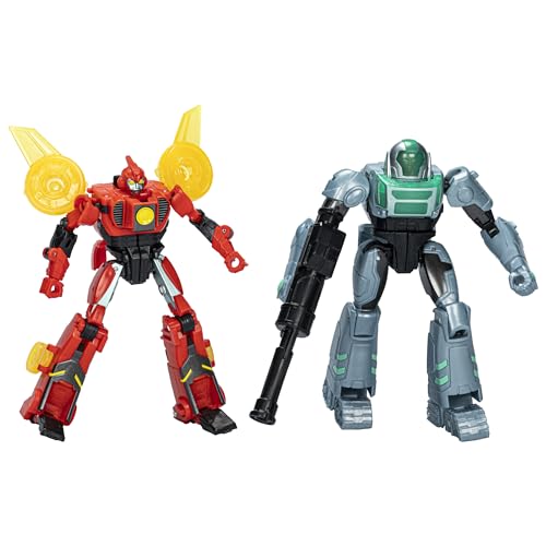 Transformers EarthSpark Cyber-Combiner Terran Twitch and Robby Malto Robot Action Figures, Interactive Toys for Boys and Girls Ages 6 and Up