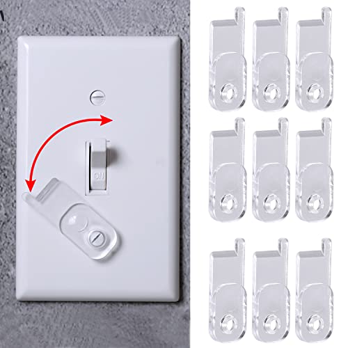 YLOVAN Toggle Switch Plate Cover Guard 10 Pack Clear - Security, Circuit and Child Protection for Indoor/Outdoor Wall Plate Covers