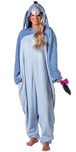 INTIMO Winnie-the-Pooh Eeyore Unisex Costume Union Suit One Piece Pajama Outfit (Small/Medium) Blue