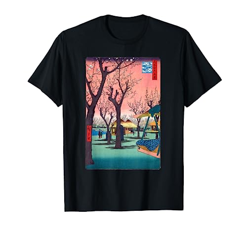 Japanese Cherry Blossom Japanese Woodblock Art Print T-Shirt