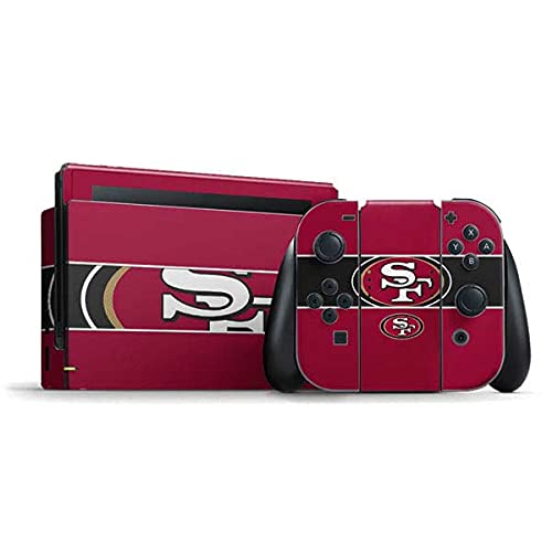 Skinit Decal Gaming Skin Compatible with Nintendo Switch Bundle - Officially Licensed NFL San Francisco 49ers Zone Block Design