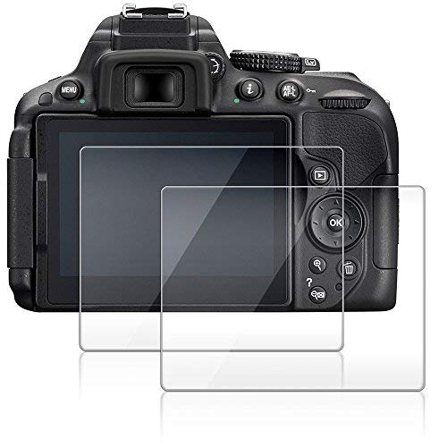 Camera Screen Protector Compatible Nikon D5600 D5500 D5300, AFUNTA 2 Pack Anti-Scratch Tempered Glass
