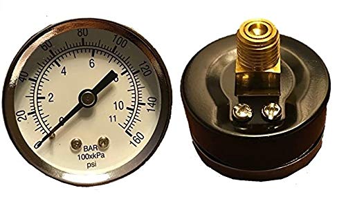 New air Pressure Gauge air Compressor Hydraulic 1.5' face 0-160 Back MNT 1/8'npt