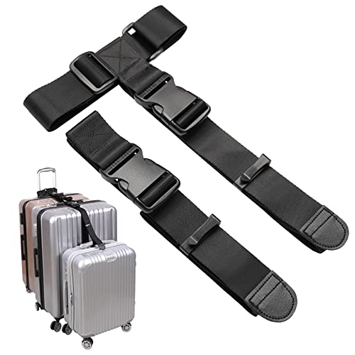 Vigorport Luggage Connector Straps, Add a Bag Suitcase Strap Belt, Luggage Clip Link, Multi Adjustable 1.5' W Travel Attachment Accessories for Carry on Bag Stacker - 2 Pack
