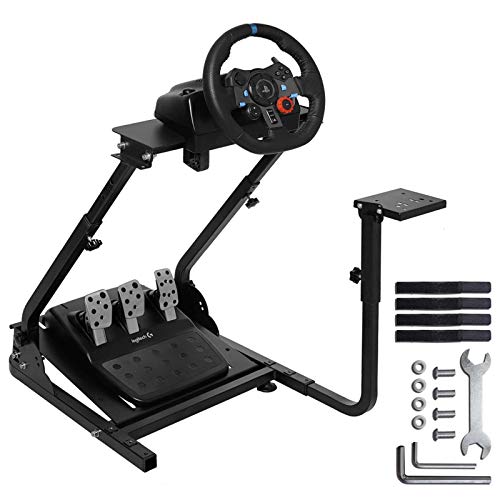 Wilk G920 Racing Wheel Stand Shifter Mount Pro Fit for Logitech G25 G27 G29 G923 Tilt-Adjustable Racing Simulator Steering wheel Stand（wheel and Pedals NOT Included）