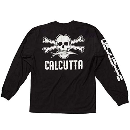 Calcutta Men’s Original Logo Long Sleeve T-Shirt, Black, Medium