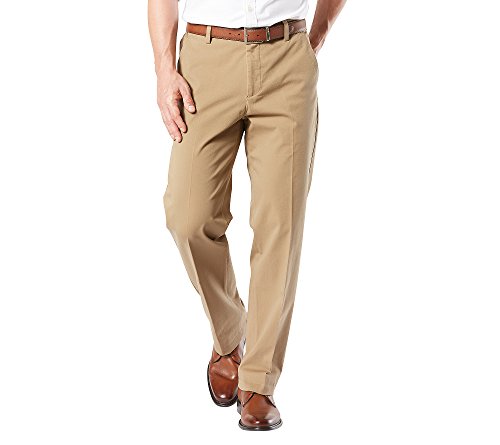 Dockers Men's Classic Fit Workday Smart 360 Flex Pants (Standard and Big & Tall), New British Khaki, 34W x 32L