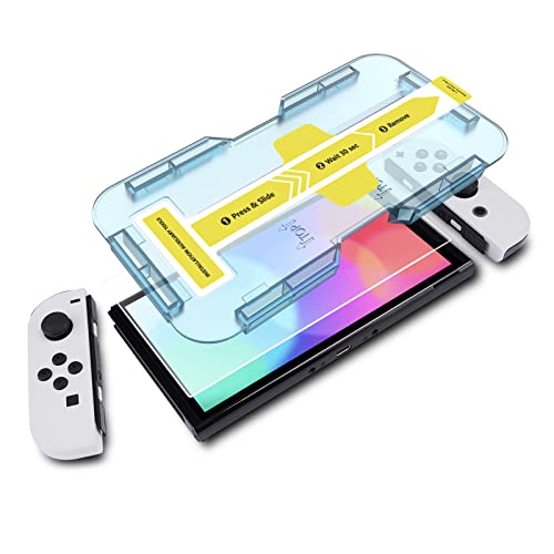 Hocents. Tempered Glass Screen Protector for Nintendo Switch OLED - 2 Pack [Auto-Alignment Tool]