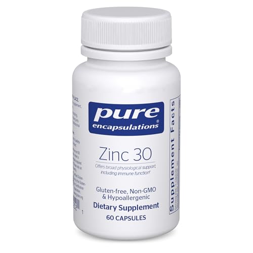 Pure Encapsulations Zinc 30 mg - Supplement for Immune System Support, Growth and Development, and Wound Healing* - with Zinc Picolinate 30 mg - 60 Capsules