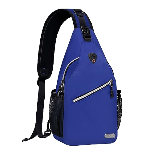 MOSISO Sling Backpack, Multipurpose Crossbody Shoulder Bag Travel Hiking Daypack, Royal Blue, Medium