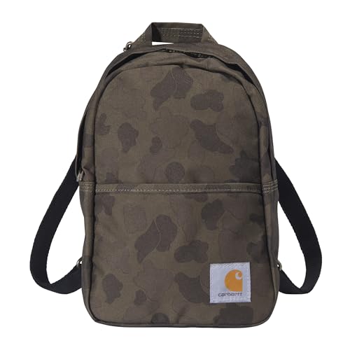 Carhartt Classic Mini Backpack, Water-Resistant Backpack with Adjustable Shoulder Straps, Duck Camo