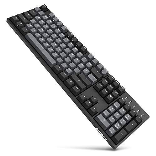 DURGOD Heavy Duty Mechanical Keyboard with Cherry MX Brown Switches N-Key Rollover 104 Keys(PBT Keycaps) Type C Interface for Gamer/Typists/Office/Home (Space Grey，ANSI/US)