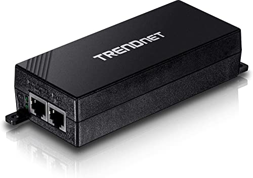 TRENDnet Gigabit Power Over Ethernet Plus Injector, PoE+ (30W) Power Network Distances Up To 100M (328 ft.), Black, TPE-115GI (Pack of 1)
