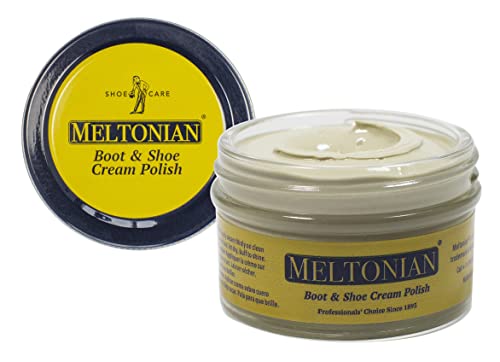 Meltonian Cream | Light Bone 126 | Quality Shoe Polish for Leather | Use on Boots, Shoes, Purses, Furniture | Cream Based Shoe Polish | Leather Conditioner | 1.7 OZ Jar