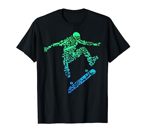 Skater Skateboarding Helmet Gear Skateboard - Skateboarder T-Shirt