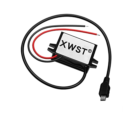 XWST DC to DC 12V 24V to 5V 3A 15W 15watt with Mini USB Output Power Adapter Converter 8V-40V to 5V Voltage Buck Regulator,Step-Down Module,Waterproof Power Adapt 5V Volt Transformer Module