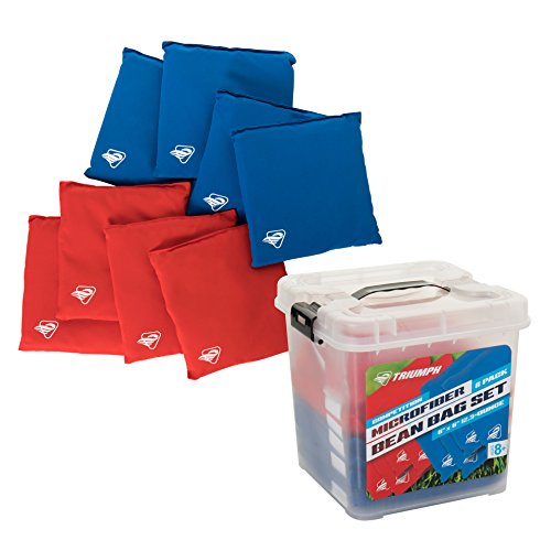 TRIUMPH SPORTS USA Classic Cornhole Bags - Includes Eight 12.5oz Cornhole Bags and Carry Tub