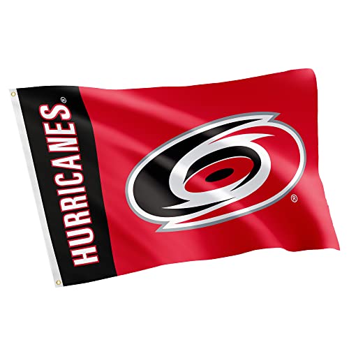 Carolina Hurricanes Flag NHL 100% Polyester Indoor Outdoor 3x5 feet National Hockey League Team Flags (Name Flag)