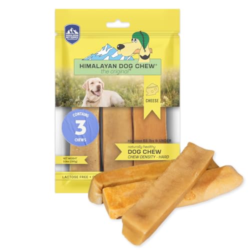 Himalayan Dog Chew Original Yak Cheese Dog Chews, 100% Natural, Long Lasting, Gluten Free, Healthy & Safe Dog Treats, Lactose & Grain Free, Protein Rich, Mixed Sizes, Dogs 65 Lbs & Smaller