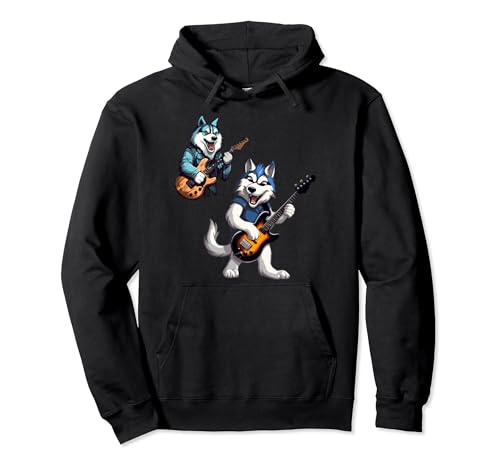 Dog Guitar for musician and Artist for men and Woman Pullover Hoodie