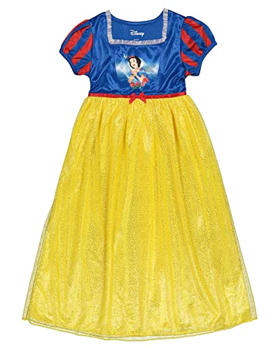 Disney Girls' Princess Fantasy Gown Nightgown, LOVELY SNOW WHITE, 6
