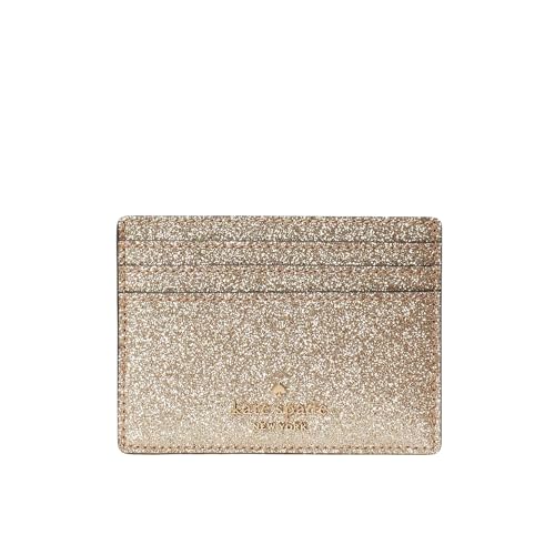 Kate Spade Glimmer Glitter Small Slim Card Holder Gift Boxed (Gold)