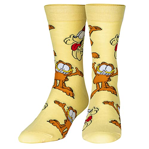 Crazy Socks Garfield Fun Print Novelty Crew Socks for Men