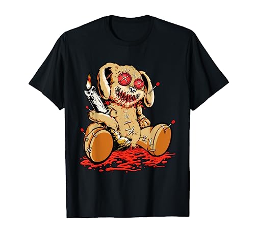 Cute Voodoo Teddy Bear Dolls Scary Acupuncture Creepy T-Shirt