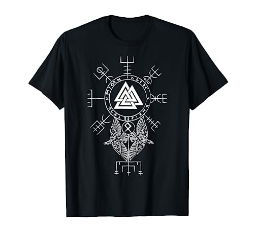 Norse Symbol - Celtic Compass Vegvisir - Viking Valknut Short Sleeve T-Shirt