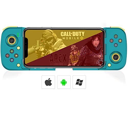 Megadream Mobile Game Controller Gamepad for iPhone iOS Android PC: Works with iPhone 15/14/13/12/11/X, iPad, Samsung Galaxy, TCL, Tablet, Call of Duty, Apex Legends - Directly Play (Blue)