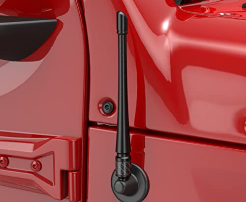 RYDONAIR Antenna Compatible with Jeep Wrangler JK JKU JL JLU Rubicon Sahara Gladiator 2007-2024 | 7 inches Rubber Antenna Replacement | Designed for Optimized FM/AM Reception