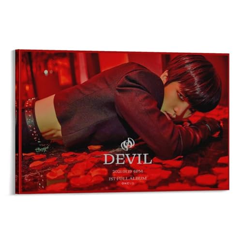 K-pop Artist Poster Oneus Seoho Devil Red Ver. 2nd Teaser Canvas Poster Bedroom Decor Sports Landscape Office Room Decor Gift 08x12inch(20x30cm)