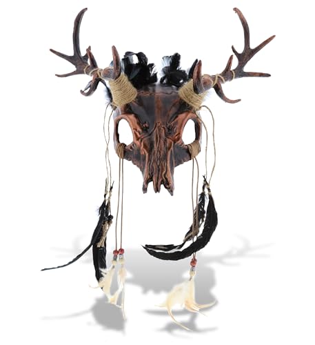 Attitude Studio Buck Deer Skull Devilish Full Mask Costume Prop – Copper