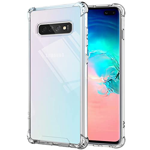 Galaxy S10 Plus Case Ultra Crystal Clear Shockproof Bumper Protective for Samsung Galaxy S10 Plus S10+ Transparent Hybrid Design Hard PC Back with Flexible TPU Frame Slim Fit Cell Phone Cover Boy Girl