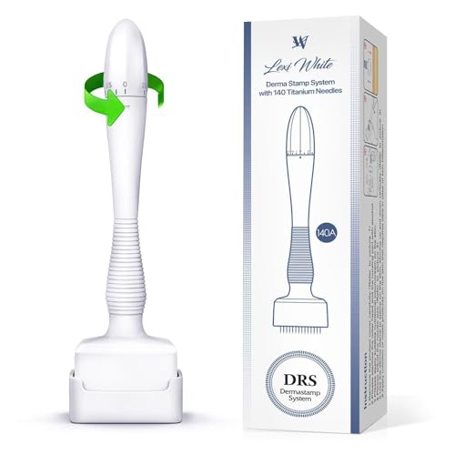 Lexi White Beauty Adjustable Derma Stamp For Women and Men | Microneedling Pen For Face, Microneedle Derma Roller, Dermastamp for Beard Microneedling Pen Roller Micro Needle Roller For Face Scalp