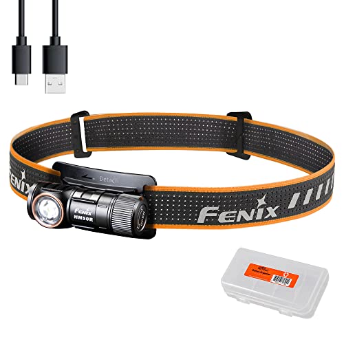 Fenix HM50R v2.0 Headlamp, 700 Lumen USB-C Rechargeable Lightweight with White/Red Light, with Lumentac Organizer