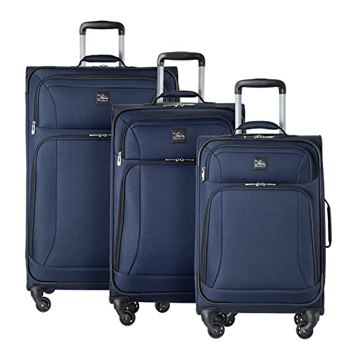 Skyway Epic Softside 4-Wheel Luggage Spinner Collection (Surf Blue, 3-Piece Set (20/24/28))