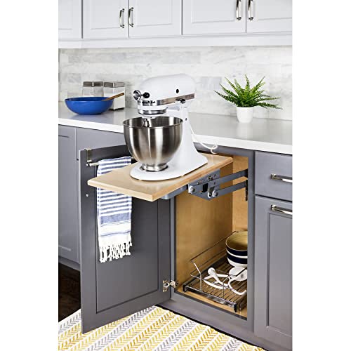 Hardware Resources Soft-close Mixer/Appliance Lift 45lb Spring with Full Extension Lock,Stainless Steel