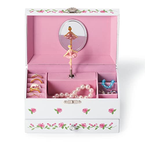 Collections Etc Ballerina Wind Up Musical Jewelry Box