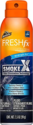 Armor All Fresh FX Smoke X Car Odor Eliminator Spray , Car Air Freshener Spray, Midnight Air Scent, 3.5 Oz