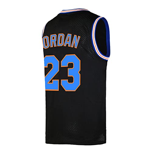 OTHERCRAZY Youth Basketball Jersey #23 Space Movie Jersey for Kids Shirts White/Black (Black, X-Small)