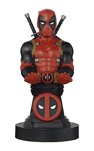 Exquisite Gaming: Marvel: Deadpool Plinth - Original Mobile Phone & Gaming Controller Holder, Device Stand, Cable Guys, Licensed Figure