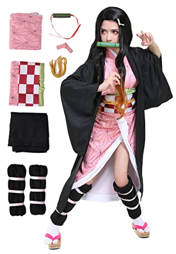 miccostumes Womens Girls Kimono Cosplay Costume (XL, Multicolored)