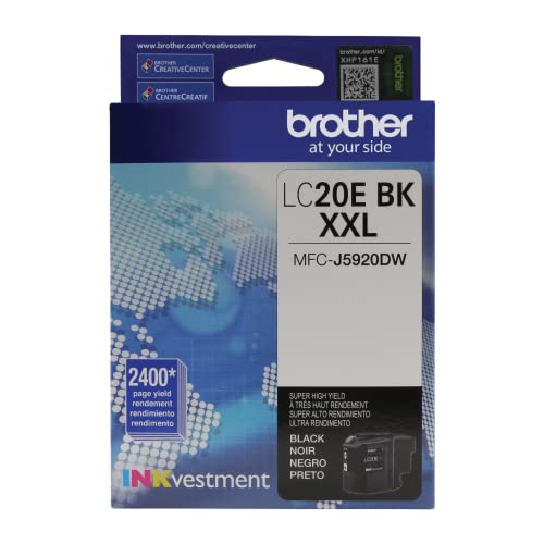 Brother LC20EBK Super High Yield Black Ink Cartridge,