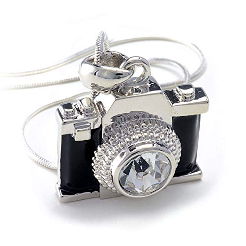 PammyJ Gift For Photographer Camera Necklace for Women, 18'