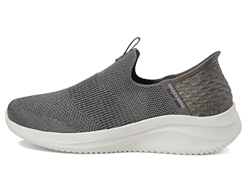 Skechers Sport Women's Women's Hands Free Slip Ins Ultra Flex 3.0 Smooth Step Sneaker, Grey, 8.5 Wide